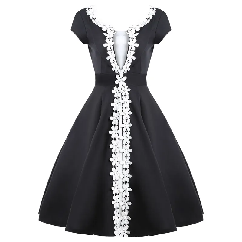 white vintage swing dress