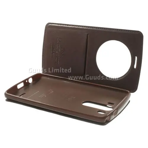 Roar Korea Noble Quick Circle Leather Flip Cover for LG G3 D850 D855 LS990 - Brown