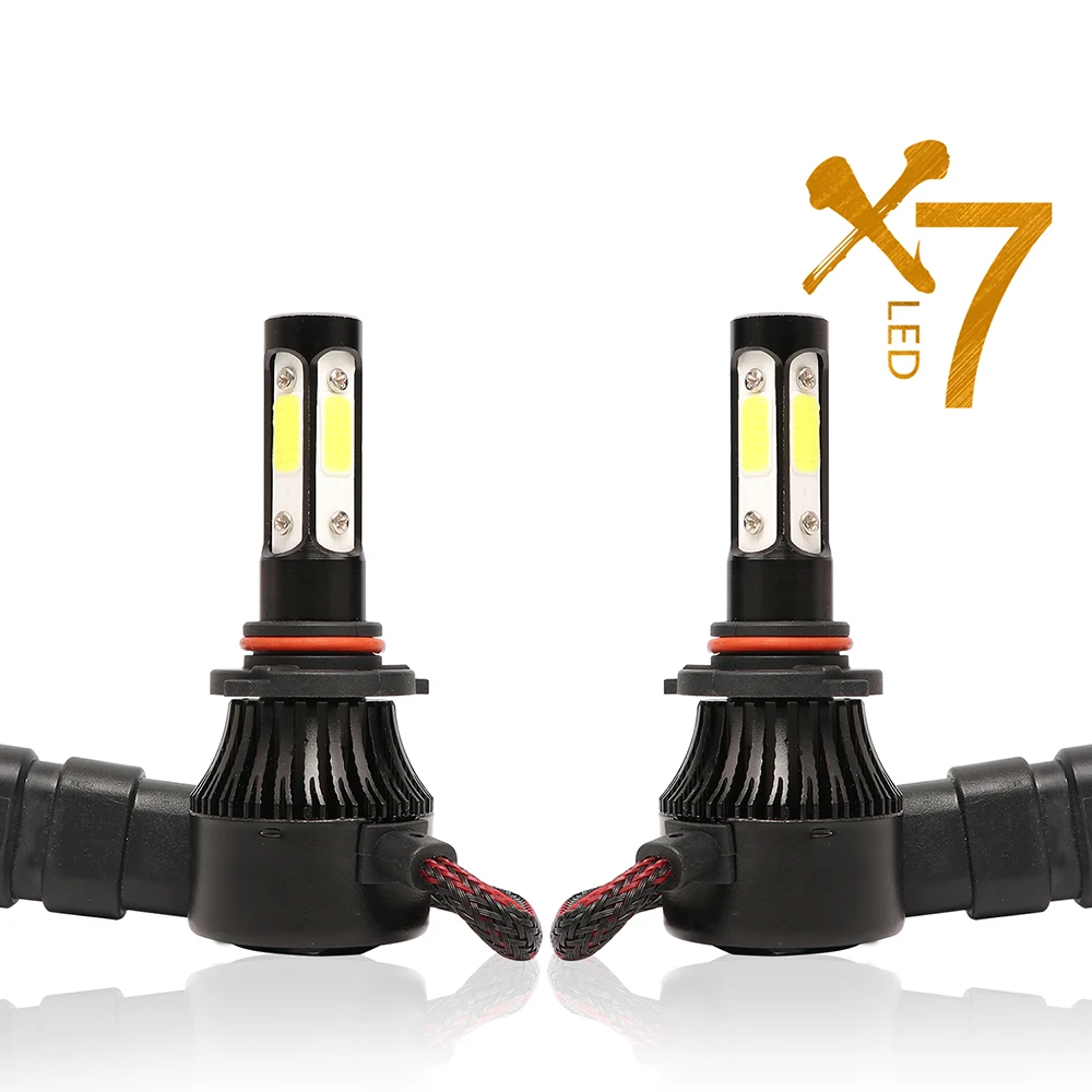 2X светодиодный X7 H4 H7 лампы для передних фар H11 12V 9005 9006 72W фары 8000LM Автомобильный