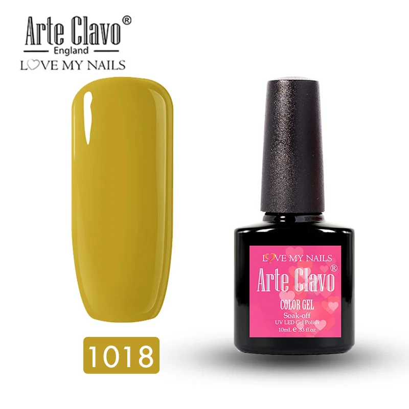 Arte Clavo, верхнее покрытие, Базовое покрытие, Гель-лак для ногтей, 10 мл, прозрачный, УФ, светодиодный, отмачивается, грунтовка, Гель-лак, лак для ногтей - Цвет: 1018