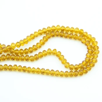 

4X6/6X8mm 720-3600pcs Faced Glass Amber Crystal Rondelles Beads China Craft Material For Home Decoration Wholesale