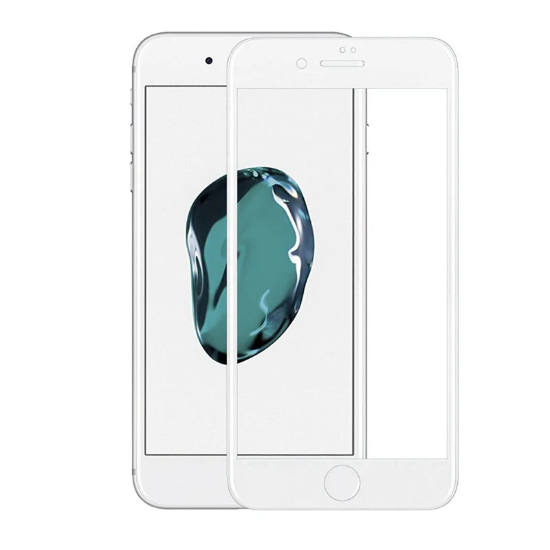 

3D Curved Full Coverage Tempered Glass Cover For iPhone 7 8 Plus iPhone7 Glass Screen Protector Carbon Fiber Soft PET Edge Film