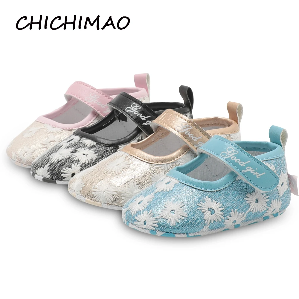 Summer Baby Girls Newborn Flat Shoes First Walkers Infant Mary Jeam