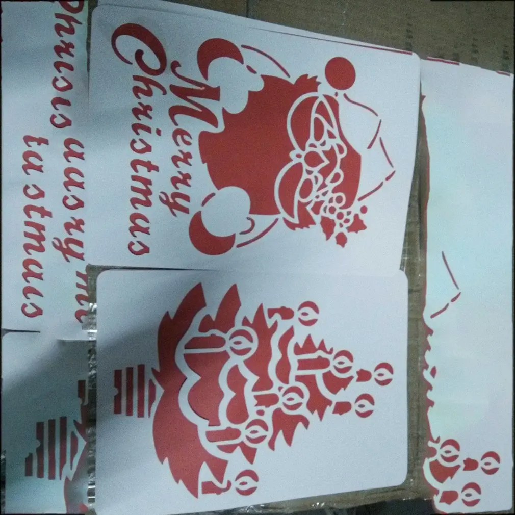Практичный дизайн Счастливого Рождества нового года спрей шаблон Снежинка окно рождественские игрушки украшение снег шаблон