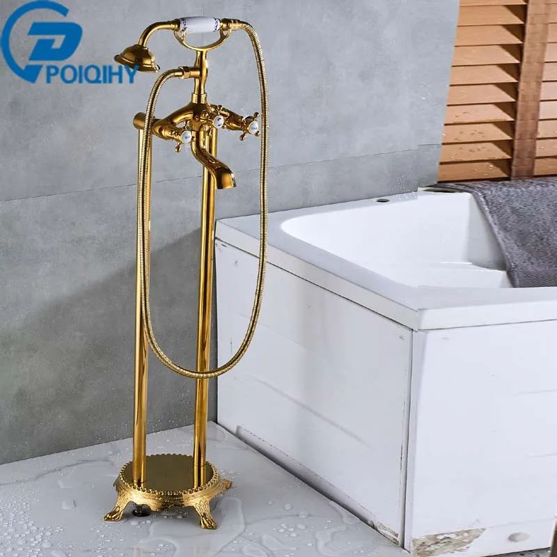 Golden Bathtubs Floor Mounted Free Standing Dual