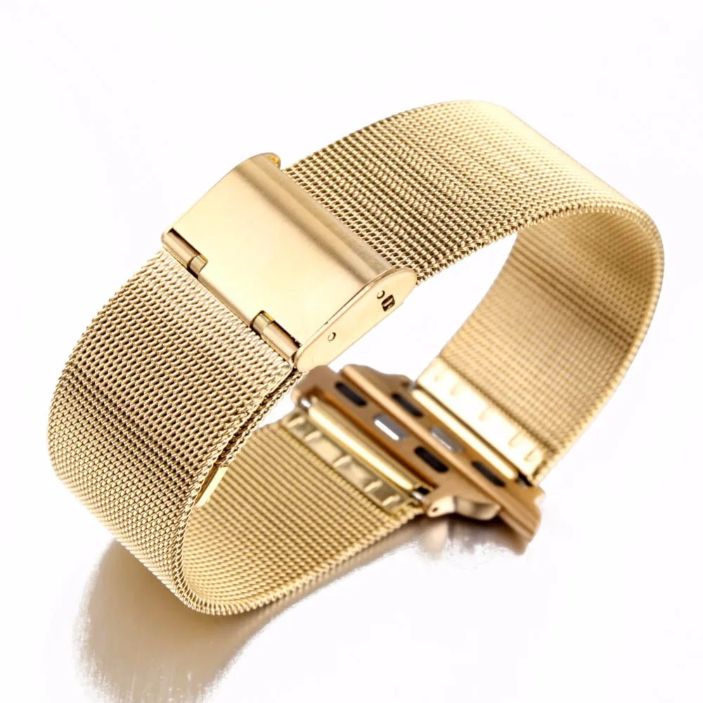 BUMVOR Milanese Loop for Apple Watch Series 1/2/3/4 band for iwatch Stainless Steel Strap for 40/44/38/42MM Buckle with Adapters BUMVOR Milanese Loop for Apple Watch Series 1/2/3/4 band for iwatch Stainless Steel Strap for 40/44/38/42MM Buckle with Adapters