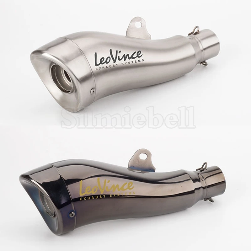 LeoVince Exhaust Motorcycle 51mm Inlet Universal Motorbike Muffler Escape For GSR 600 YBR 125 R1 CB1000R GSXR650 Z900 NINJIA650