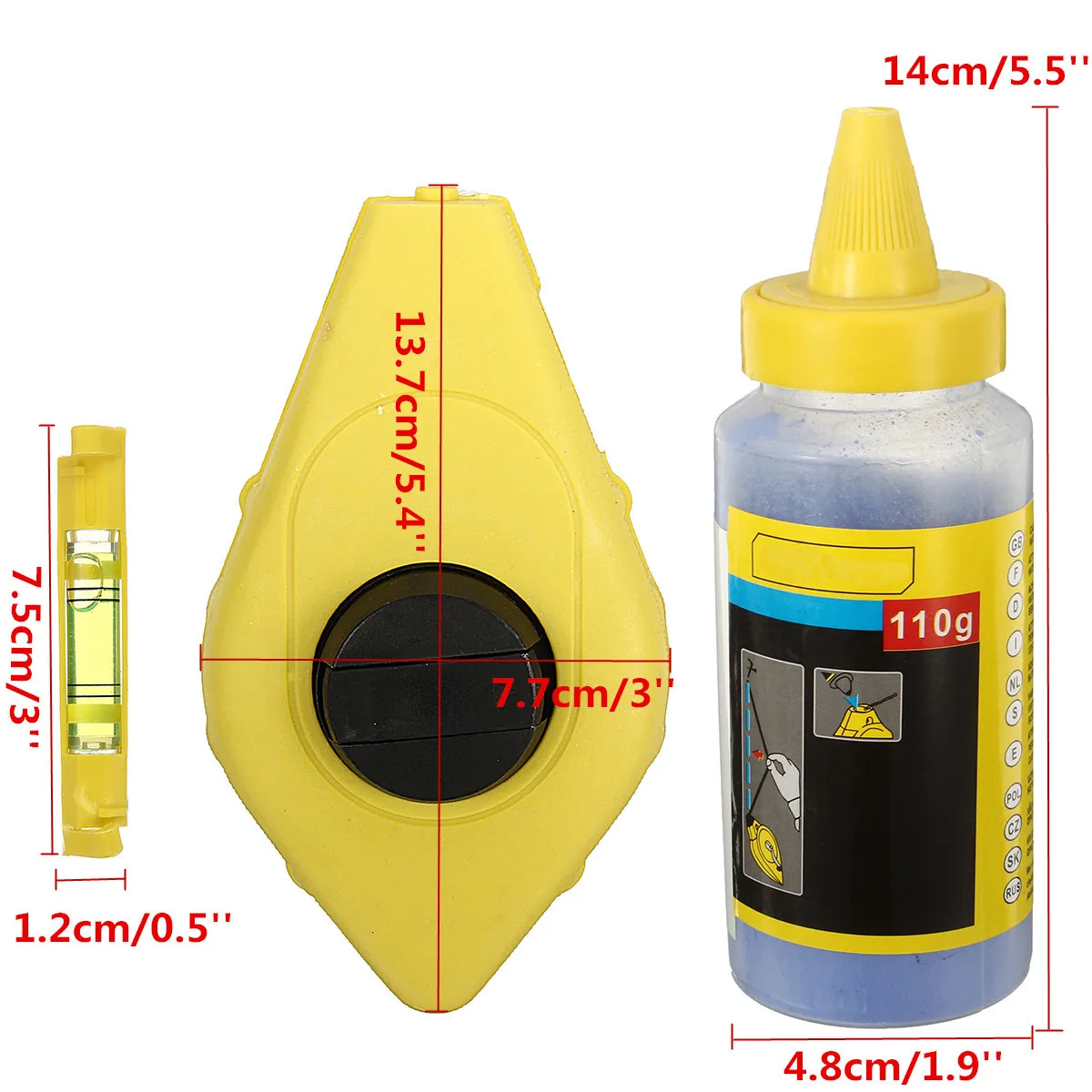 3 шт. ручной маркер для чернил длиной 30 м измерительная линия ручная катушка