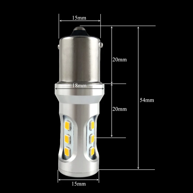 CNSUNNYLIGHT Car Tail Light 1156 LED Canbus BA15S/P21W BAU15S/PY21W S25 3030 9SMD Auto Brake Reverse Lamp DRL Rear Parking Bulbs