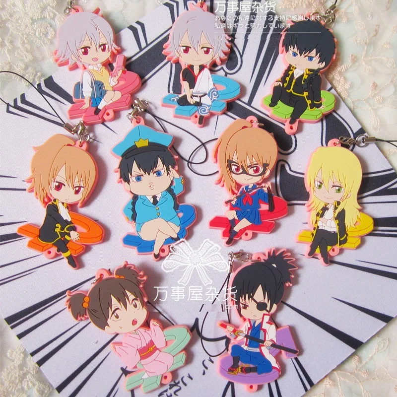 Резиновый брелок Gintoki Sakata Kagura Reverse Version Anime Gintama Gum | Игрушки и хобби
