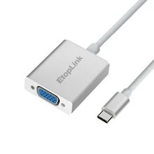 EtopLink USB-C to VGA адаптер USB 3,1 Тип C USB-C к женскому VGA Кабель-адаптер для нового Macbook 12 дюймов Chromebook Pixel S9 S8
