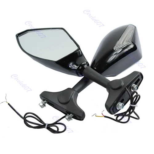

Free delivery LED Turn Signal Rear Mirrors For CBR GSX R GSF R6 R1 1098 1198 600 1000 Drop shipping