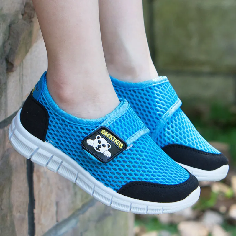 

Sport Kids Sneakers Children Running Shoes Light Free Run Air Mesh Breathable Anti Slip Boys Girl Blue Green Pink Easy To Wear