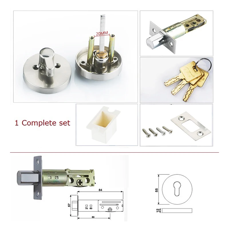 Врезной интерьерный дверной замок набор Невидимый скрывая дверь спальня большой палец поворот