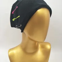 B179110 модные зимние Бархатные Теплые Металлические Булавки панк beanie, шапки для унисекс