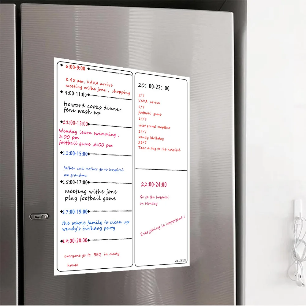 Магнитная A3 Планерная доска для Кухня холодильник большая сухого стирания календарь ежемесячный Органайзер To Do List блокнот магнитный