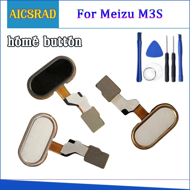 

Fingerprint Touch ID Sensor Flex Cable M3S M3 S Y685H For Meizu Home Button Key Replacement Black White Golden