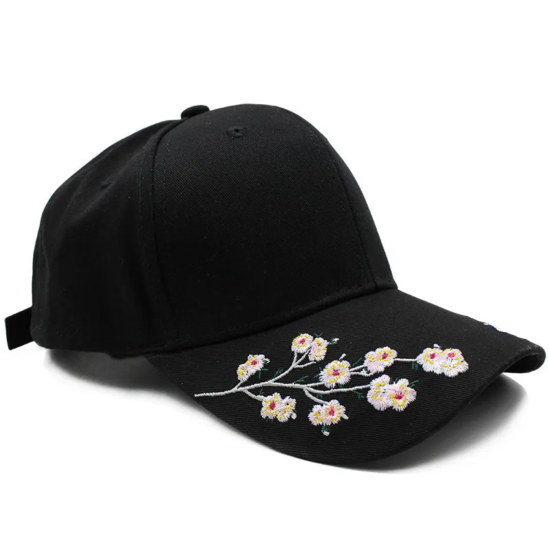 [Miaoxi] الهيب هوب النساء قبعة الأزهار الإناث قبعة بيسبول الصيف جديد نمط الأزهار قبعات 3 ألوان الأسود المرأة Snapback ل فتاة القبعات