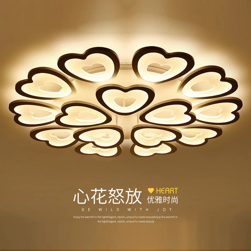 

Heart Acrylic modern ceiling lights for living room bedroom AC 90V-260V ceiling lamp led lights for home modern dinning rooms