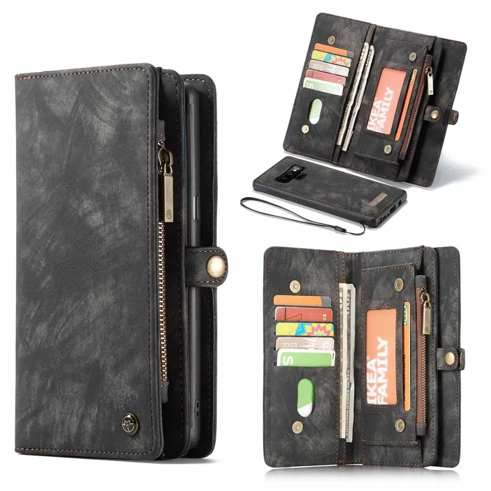 CaseMe Leather Flip Cover For Huawei P30 Wallet Bag Multi-functional Magnetic Phone Cases For Huawei Mate 20 P20 Pro Wallet Case - Цвет: Черный