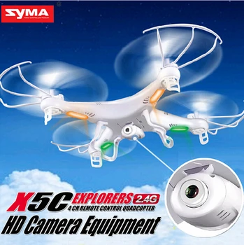 

Cheapest Price! Hot Selling Syma X5C X5C-1 2.4G RC Helicopter 6-Axis Quadcopter Drone With Camera VS X5 No Camera free shipping