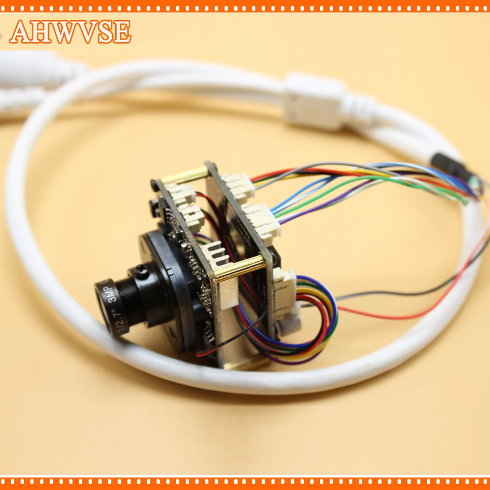 

AHWVSE HD 1080P MINI IP Camera POE Mini POE IP Camera Module Onvif P2P with LAN Cable