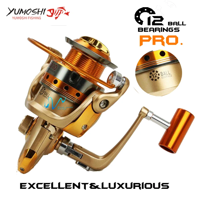

Spinning Fishing Reel 12BB 5.5:1 Metal Spool 500-7000 Series Lure Fishing Rock Pescaria Carp Reel Molinete Pesca