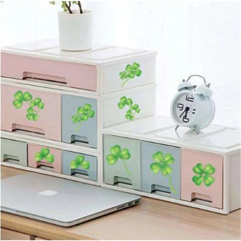 

1 PCS Green Four-leaf Clover Free Wall Sticker Home Decor For Living Room Computer Sticker20*30cm 01