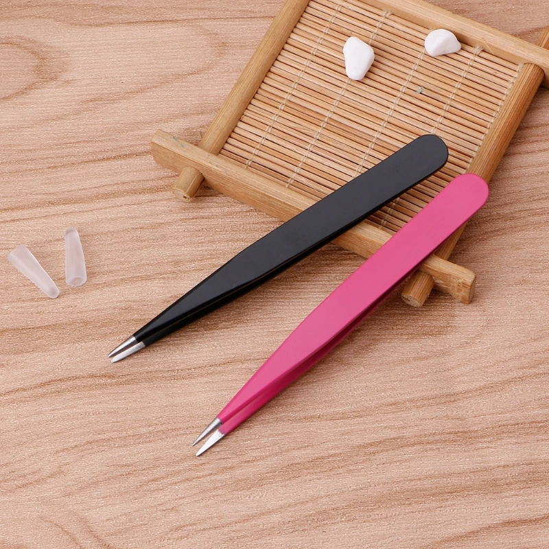 

High Precision Anti-static Stainless Steel Tweezers Removal Eyebrow Makeup Tool