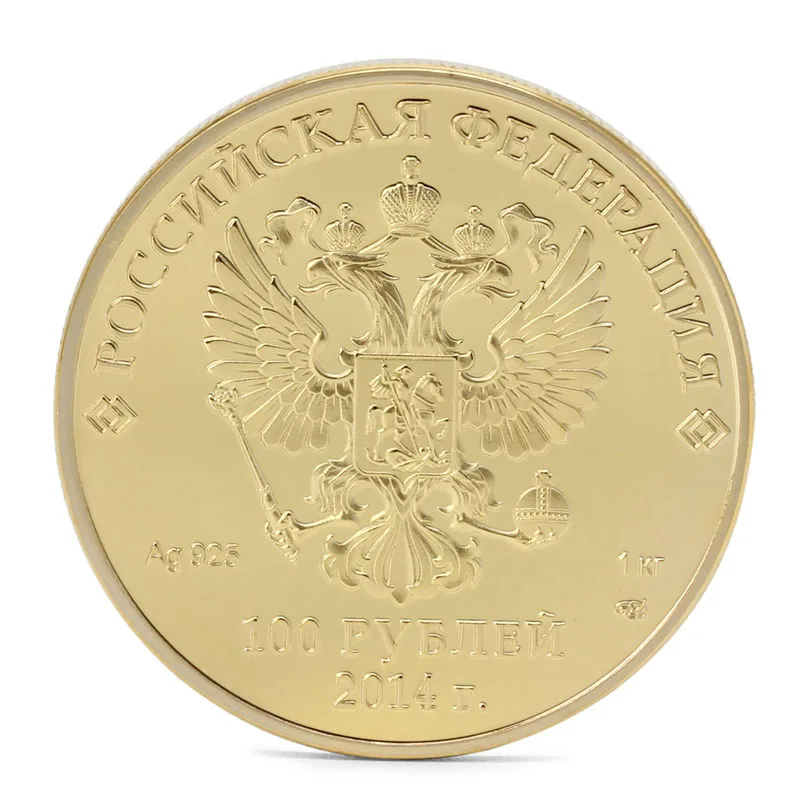 Позолоченный русский лунный Зодиак Дракон памятная Коллекционная памятные монеты домашний декор