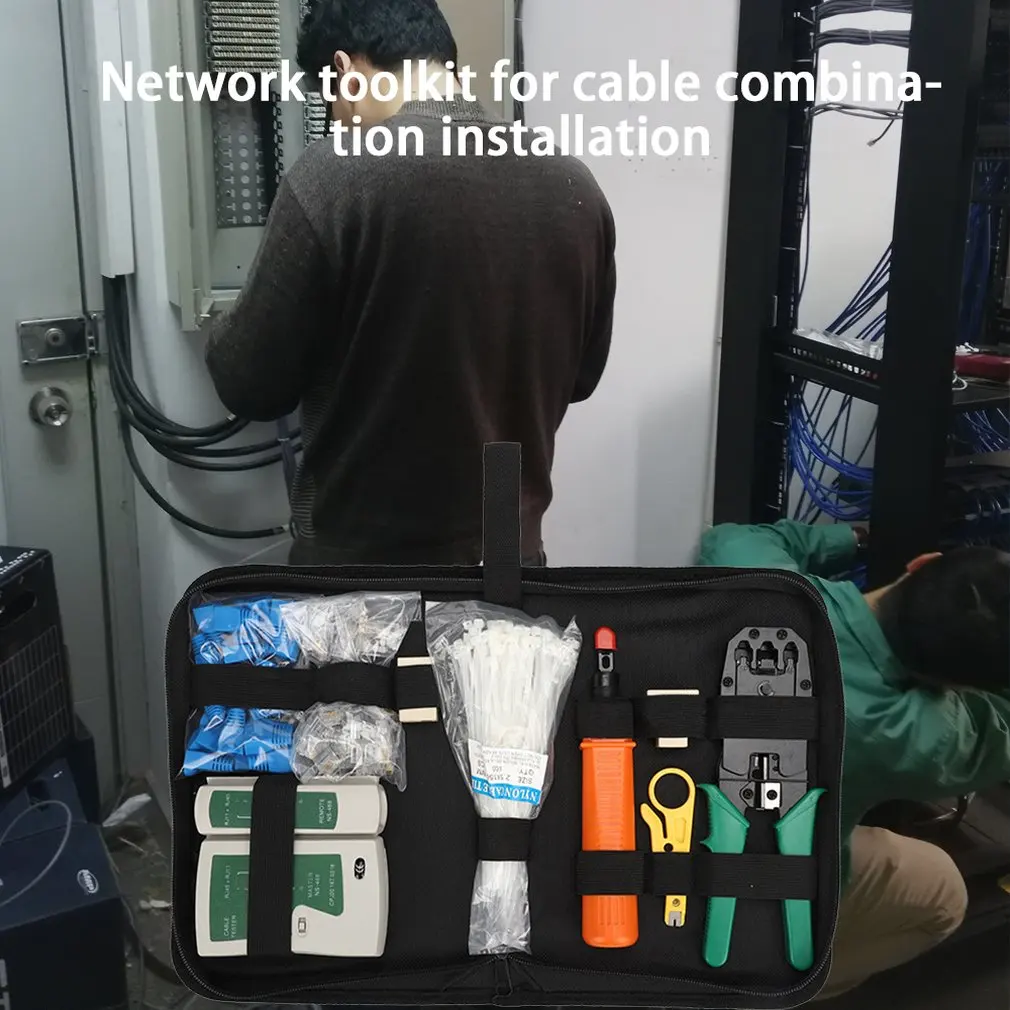 

Household Five Types Of Six Network Crystal Head Wiring Tool Combination Three Network Cable Clamp Tester Kit Set