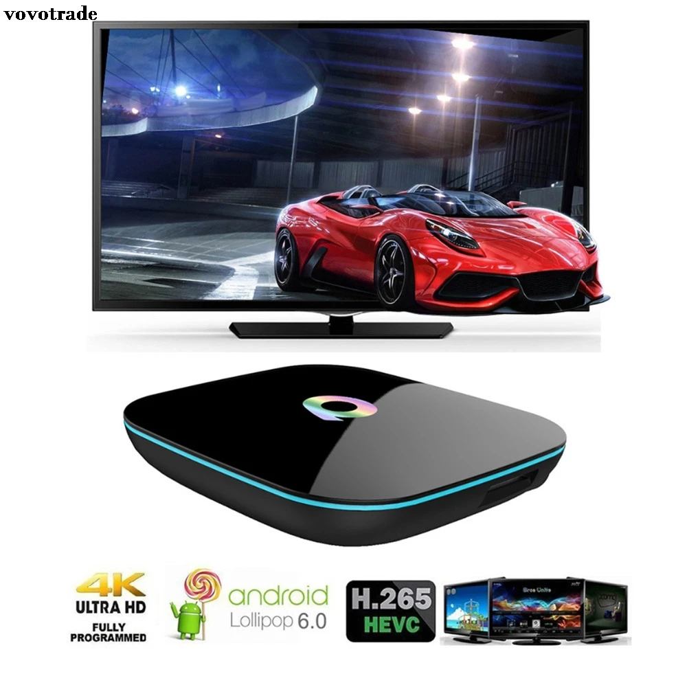 

vovotrade Android 6.0[2GB/16GB/4K]Smart TV BOX Amlogic S905+Free I86 Keyboard Smart Television Tv Tuner Rom Android Iptv 1080p