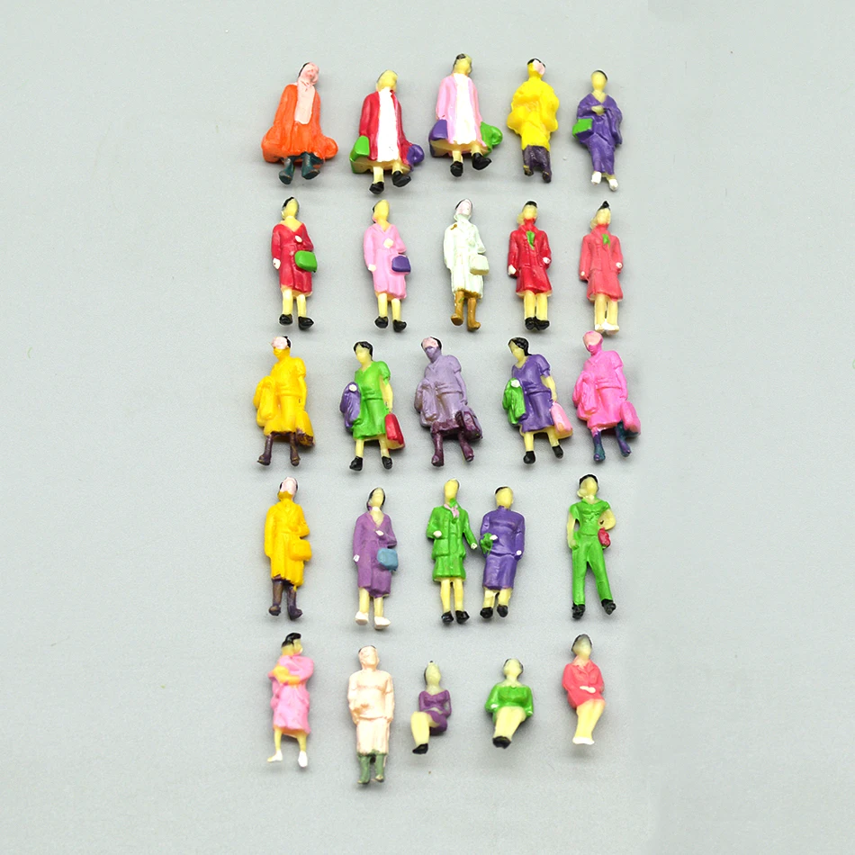 

1/87 Model Building Layout People HO Scale Painted Figure Passenger Mannequin Making Characters Architecture Plastic