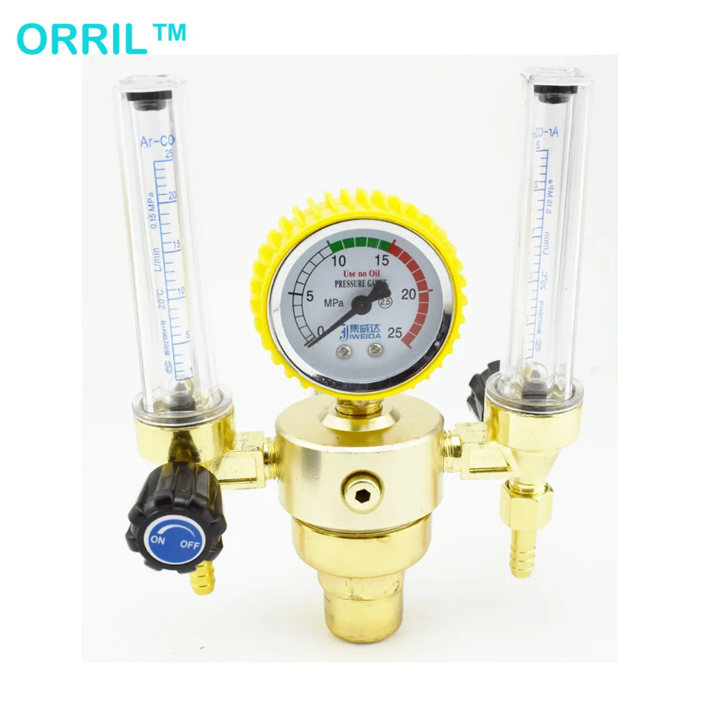 Hot sale Argon Regulator Dual Tube Gas Flowmeter for tig weldingin Arc