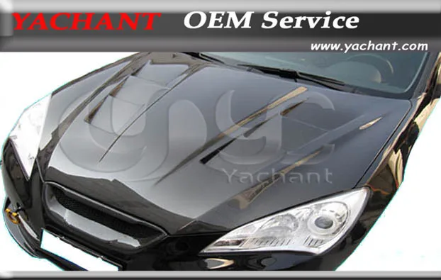 

Carbon Fiber H2 Style Hood Bonnet Fit For 2010-2011 Rohens Genesis Coupe