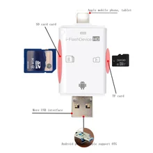 Универсальный 3 в 1 OTG кардридер для Apple iphone 6s plus Pendrive металлическое расширение Android телефон Micro USB SD/TF кардридер