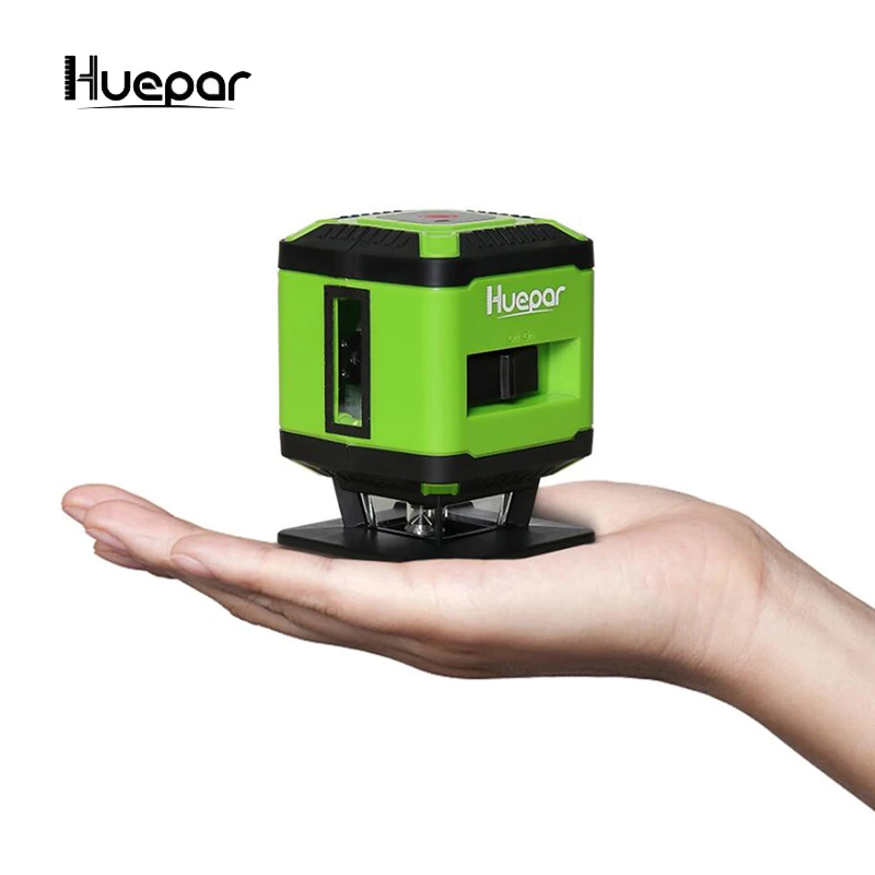 Huepar 3D Laser Level 5 Lines 360 Degrees Self Leveling Mini Portable Instrument green Laser for FL360G