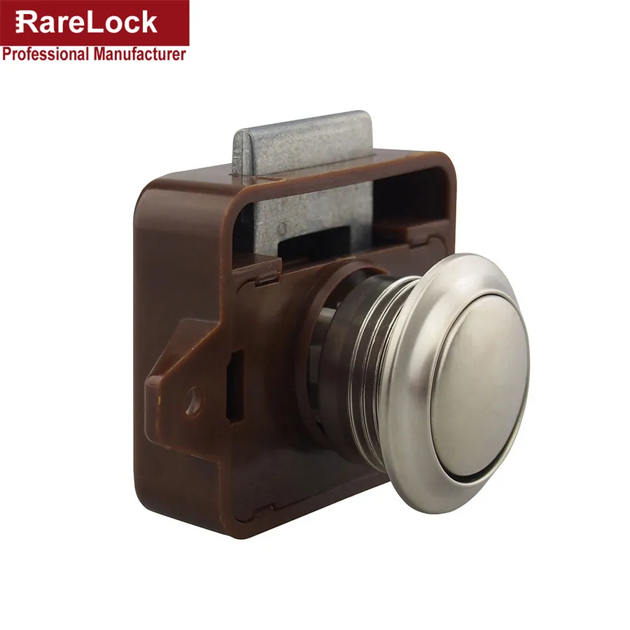 Rarelock 5 шт. ABS кнопочный замок для шкафа дверная ручка Campervan фургон-дом на колесах RV ящик шкафа нажимной замок ZS02 aa