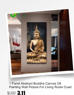 1 панель абстрактная масляная картина будды на холсте Настенная картина для гостиной Куадрос украшение с изображением Будды Современная печать без рамы