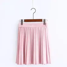 Женские Ретро Бархат плиссированные юбки талии орган раза большой юбка была тонкая талия Платье с принтом из слов