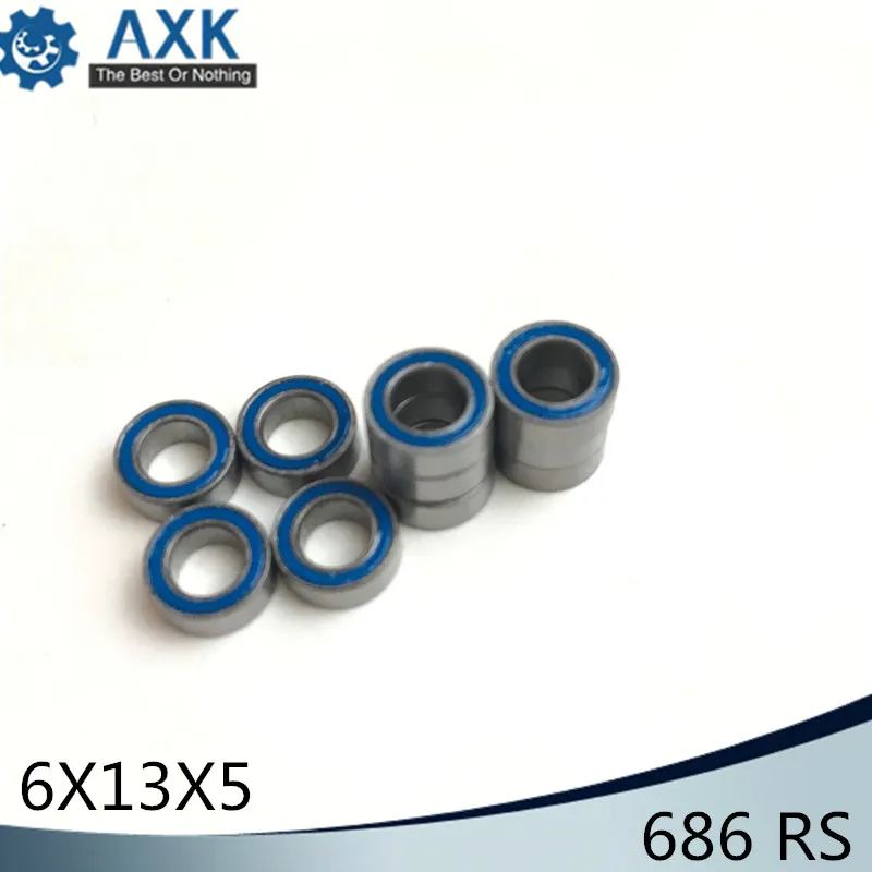 Rolamento Abec3 10 Peças 6x13x5 mm Miniatura 686rs Rolamentos de Esferas 618 6rs Azul Selado 686 2rs Rumman 6862rs