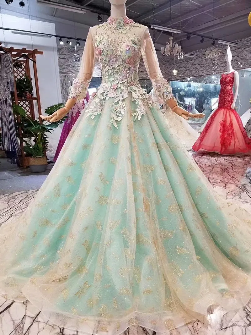 Vestido дебютантное бальное платье Бальные платья салатовый с открытыми плечами 3D цветы сладкий 16 платье Vestidos De 15 Anos