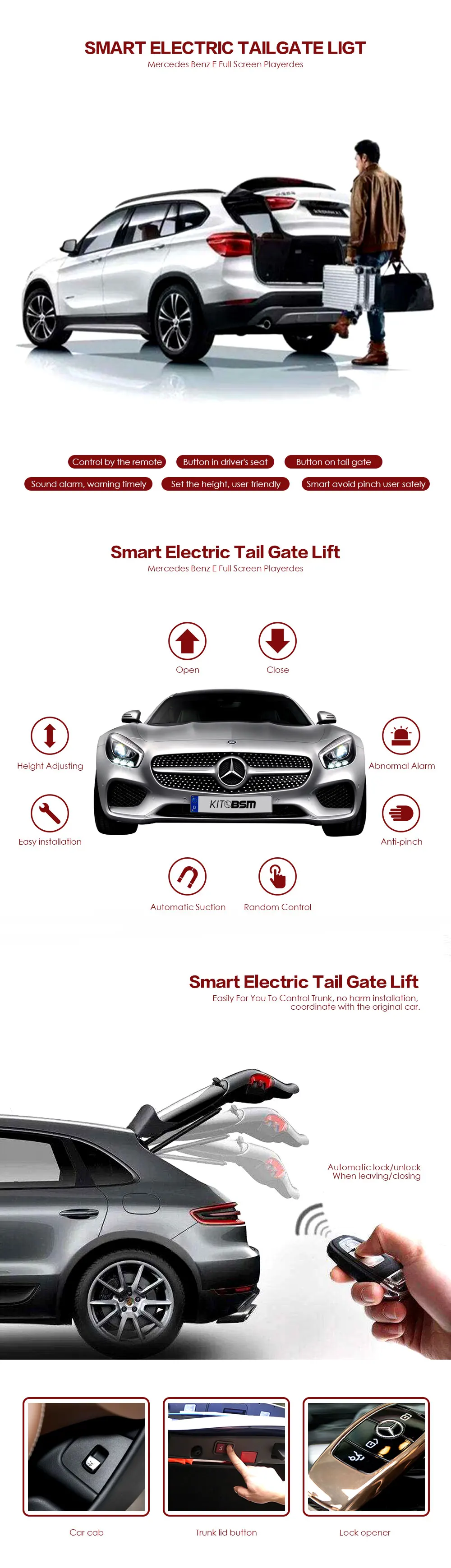 Силовая электрическая задняя дверь/задняя силовая liftgate дверь/электрическая задняя дверь для Huyndai Santa fe 2016