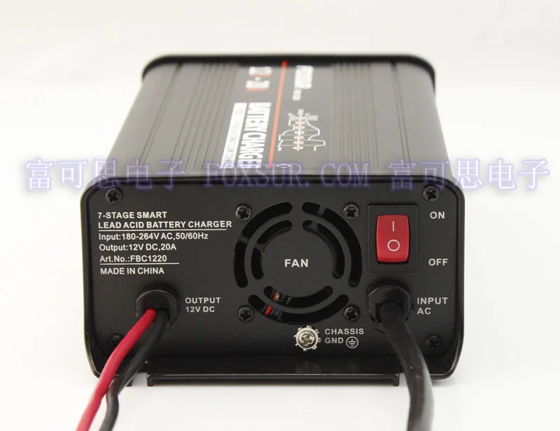  FOXSUR original 12V 20A 7-stage smart Lead Acid Battery Charger 12V Car battery charger MCU Maintai - 1909671661