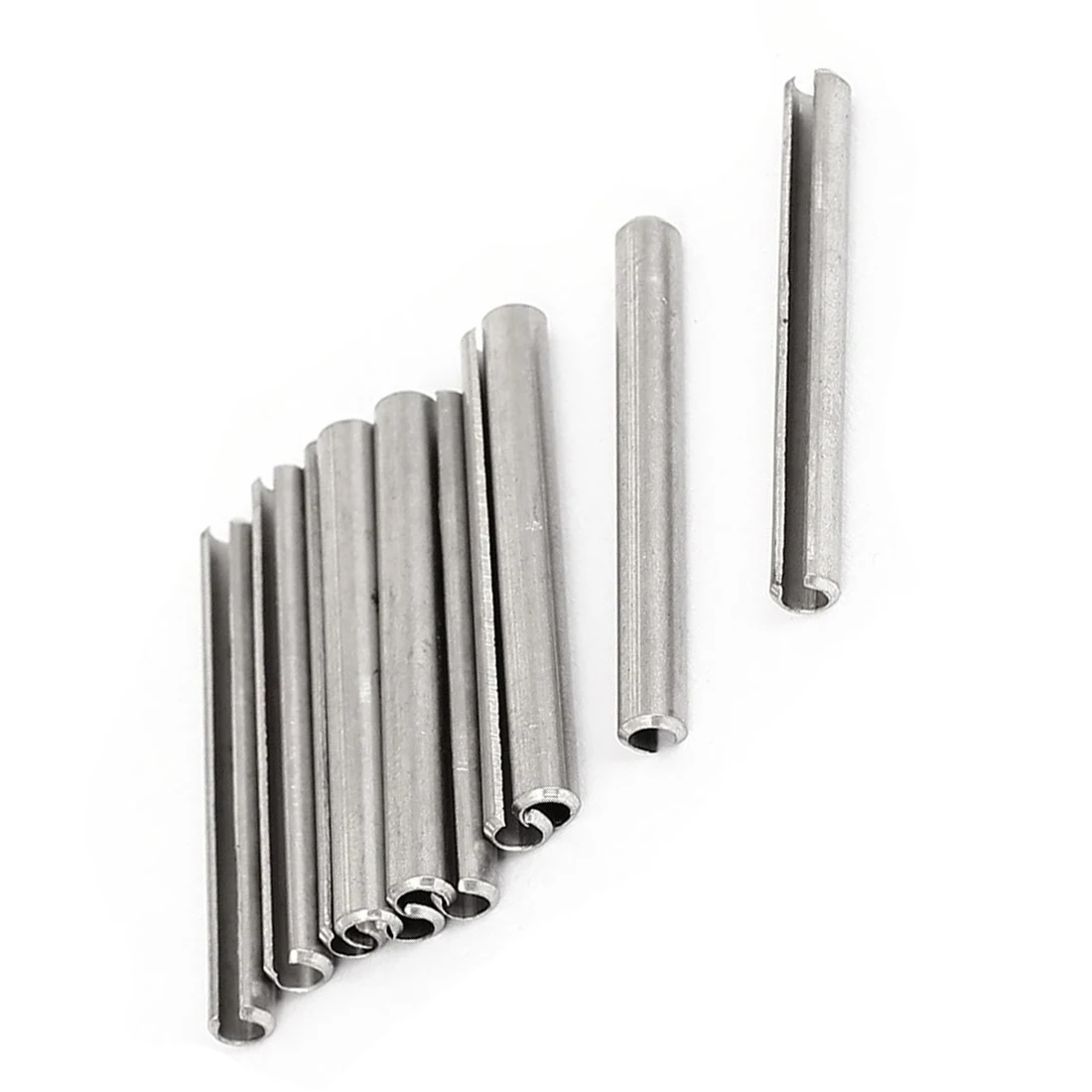 HHTL M4x40mm 304 Stainless Steel Split Spring Roll Dowel Pins 10Pcsin