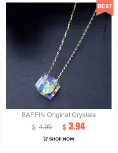 BAFFIN кристаллы от Swarovski цветные кубические бусины ожерелье подвески серебряный цвет цепочка ожерелье s для женщин свадебный шикарный подарок