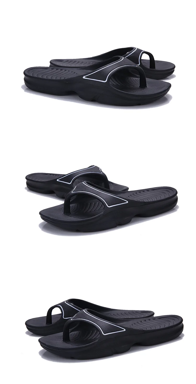 High Quality Fashion Mens Two Color Eva Enject Sports Slippers Flip Flops Soft Lightweight Plus Size Beach Slipper (7)