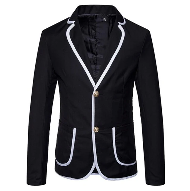 Covrlge New Fashion School Uniform Men's Casual Blazer Plus Size Male
