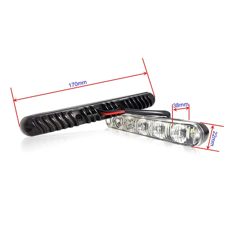 size of 6 led