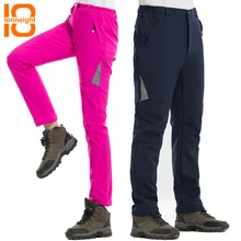 TENNEIGHT Для женщин Мужчины зимняя рыбалка Водонепроницаемый Кемпинг походы теплые флисовые штаны Открытый Пеший Туризм брюки восхождение лыжные брюки